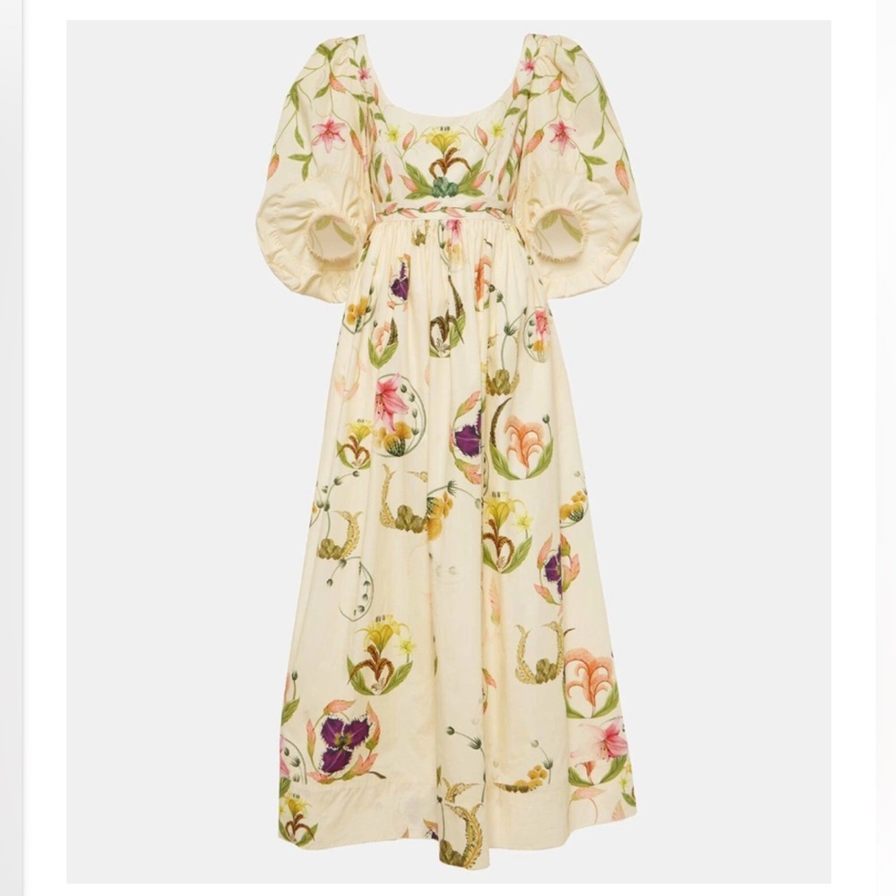 Agua by Agua Bendita Vivianne Marina Puff-Sleeve Cotton Maxi Dress